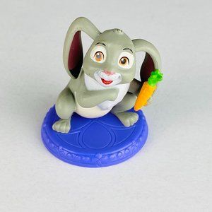 Disney Just Play Gray Bunny Rabbit With Orange Carrot in Hand Toy Figure